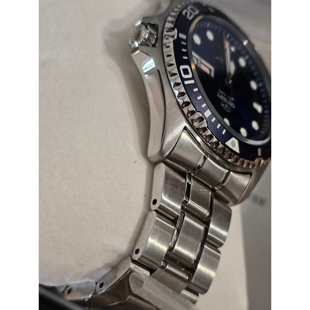 Orient AAO2 Automatic Blue Dive 41.5 mm Japanese Watch Sapphire Day Date Box